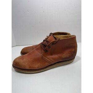 Red Wing 595 Mens Leather Chukka Boots Brown Soft Toe EH Rated Made in USA 12